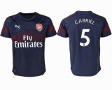 2018-2019 Arsenal thailand version #5 GABRIEL blue soccer jersey away