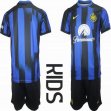 2023-2024 Inter Milan club blue black kid soccer jerseys home-QQ