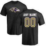 Professional customized Baltimore Ravens T-Shirts black