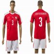 2015-2016 Switzerland national team LICHTSTEINER #3 jerseys red home