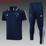 2023-2024 Cruzeiro blue Polo Soccer uniforms with Long Trousers -C1038