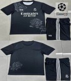 2024-2025 Real Madrid club black Y3 soccer jerseys home-QQ