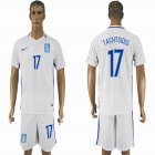 2016-2017 Greece team TACHTSIDIS #17 white soccer jersey home