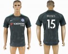 2017-2017 Chelsea #15 MOSES thailand version black soccer jersey away