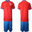 2021-2022 Czech Republic team red soccer jersey home