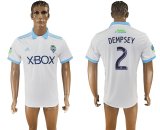 20178-2018 Seattle Sounders club #2 DEMPSEY Thailand version white soccer jersey away