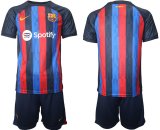 2022-2023 Barcelona club red blue soccer jerseys home