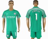 2017-2018 Manchester city #1 C.BRAVO green goalkeeper soccer jersey