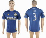 2017-2018 LA Galaxy club COLE #3 thailand version blue soccer jerseys away