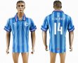 2016-2017 Guadalajara A.ZALDIVAR #14 thailand version skyblue soccer jersey away