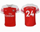 2018-2019 Arsenal thailand version #24 BELLERIN white red soccer jersey home