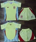 2024-2025 Spain team yellow kid soccer jerseys away