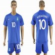 2016-2017 Greece team KARAGOUNIS #10 blue soccer jersey away