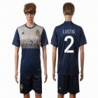 2016 Sweden team LUSTIG #2 blue soccer jersey away