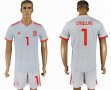 2018 World cup Spain team #1 CASILLAS white soccer jersey away