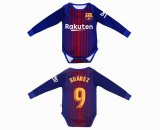 2017-2018 Barcelona #9 SUAREZ blue long sleeve baby clothes