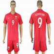 2016-2017 Norway team SODERLUND #9 red soccer jerseys home
