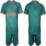 2022-2023 Liverpool club green soccer jerseys second away