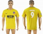 2017-2018 Atletico Madrid #9 TORRES thailand version yellow soccer jersey away