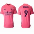 2020-2021 Real Madrid Thailand version #9 BENZEMA pink soccer uniforms away