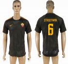 2017-2018 Rome Thailand version #6 STROOTMAN black soccer jersey away