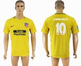 2017-2018 Atletico Madrid #10 CARRASCO thailand version yellow soccer jersey away