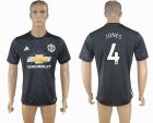 2017-2018 Manchester united #4 JONES thailand version black soccer jersey away