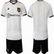 2022-2023 Manchester United club white black soccer jersey away
