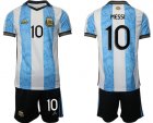 2022 World Cup Argentina #10 MESSI blue white black soccer Jerseys home