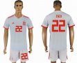 2018 World cup Spain team #22 ISCO white soccer jersey away