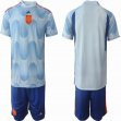 2022 World Cup Spain team blue skyblue soccer jerseys away