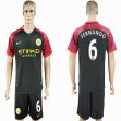 2016-2017 Manchester City Club FERNANDO #6 black soccer jersey away