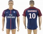 2017-2018 Paris saint germain #10 IBRAHIMOVIC Thailand version blue soccer jersey home