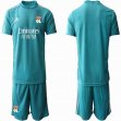2020-2021 Olympique Lyonnais lake blue goalkeeper soccer jerseys