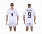 2014 Uruguay world cup SUAREZ 9 white soccer jersey away