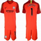 2018-2019 Manchester City FC #1 C.BRAVO red goalkeeper soccer jerseys