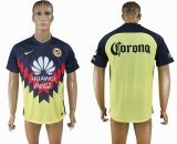 2017-2018 America club thailand version blue yellow soccer jersey home