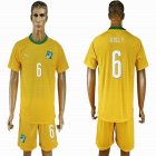 2016-2017 Ivory team BOLLY #6 yellow soccer jersey home