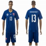 2015-2016 Slovakia team HROSOVSKY #13 soccer jersey blue away