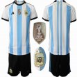 2022 World Champions patch Argentina blue black soccer Jerseys home