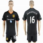 2016-2017 Hull City AFC club JAKUPOVIC #16 black soccer jersey away