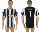 2017-2018 Juventus thailand version #1 BUFFON white black soccer jersey home