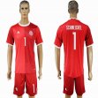 2016 Denmark national team SCHMEICHEL #1 red soccer jerey home