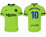 2018-2019 Barcelona thailand version #10 RONALDINHO green soccer jersey away