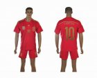 2014 World Cup Spain team FABREGAS 10 red soccer jersey home