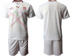 2020 European Cup Switzerland team white soccer jerseys away