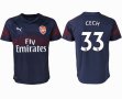 2018-2019 Arsenal thailand version #33 CECH blue soccer jersey away