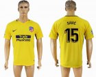 2017-2018 Atletico Madrid #15 SAVIC thailand version yellow soccer jersey away