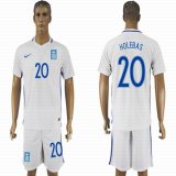 2016-2017 Greece team HOLEBAS #20 white soccer jersey home