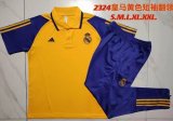 2023-2024 Real Madrid club Polo yellow blue soccer uniforms with long shorts C1080